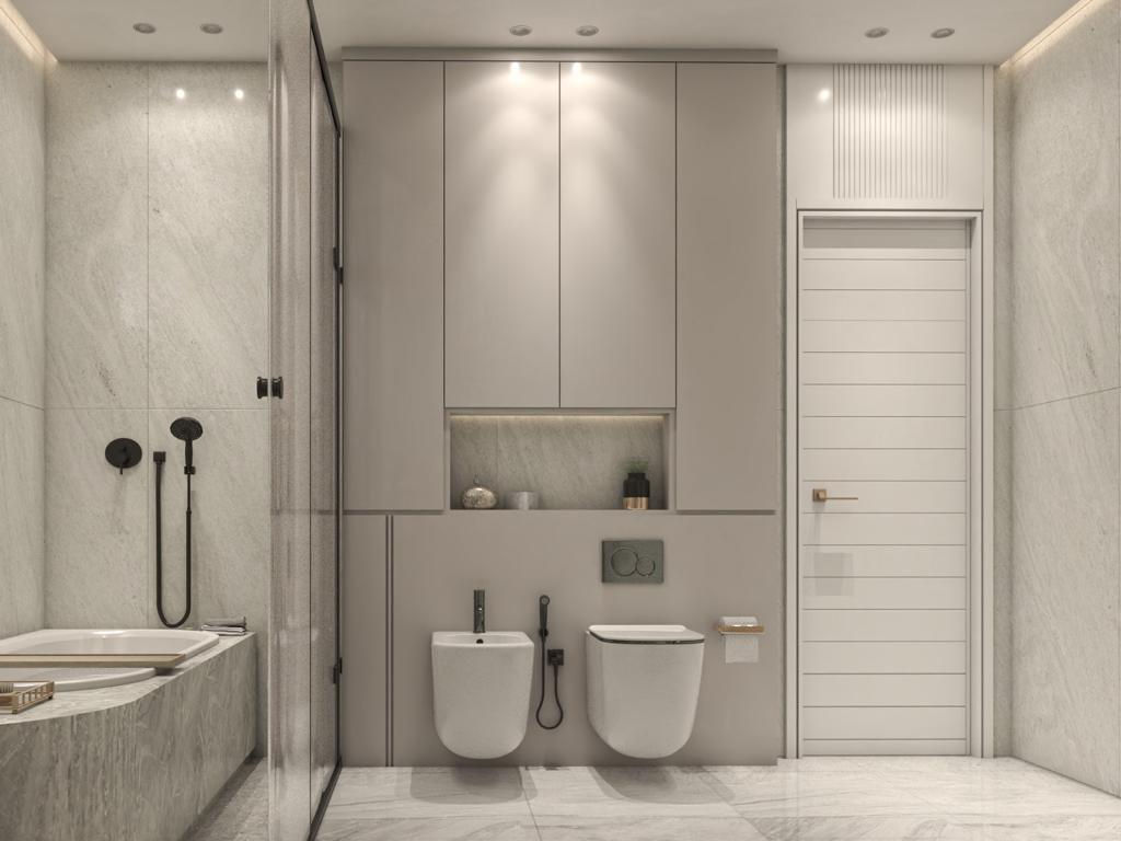 حمامات عصرية - حمامات - قبل و بعد مقاولات عامة